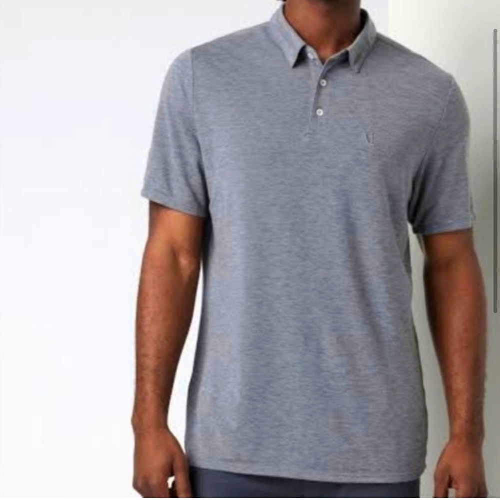 Vuori Heather Gray Polo Shirt